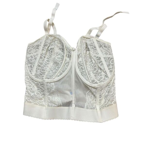 Ladies‎ Vintage Union Made Goddess Brand White Bustier Size 42FF - Picture 3 of 13